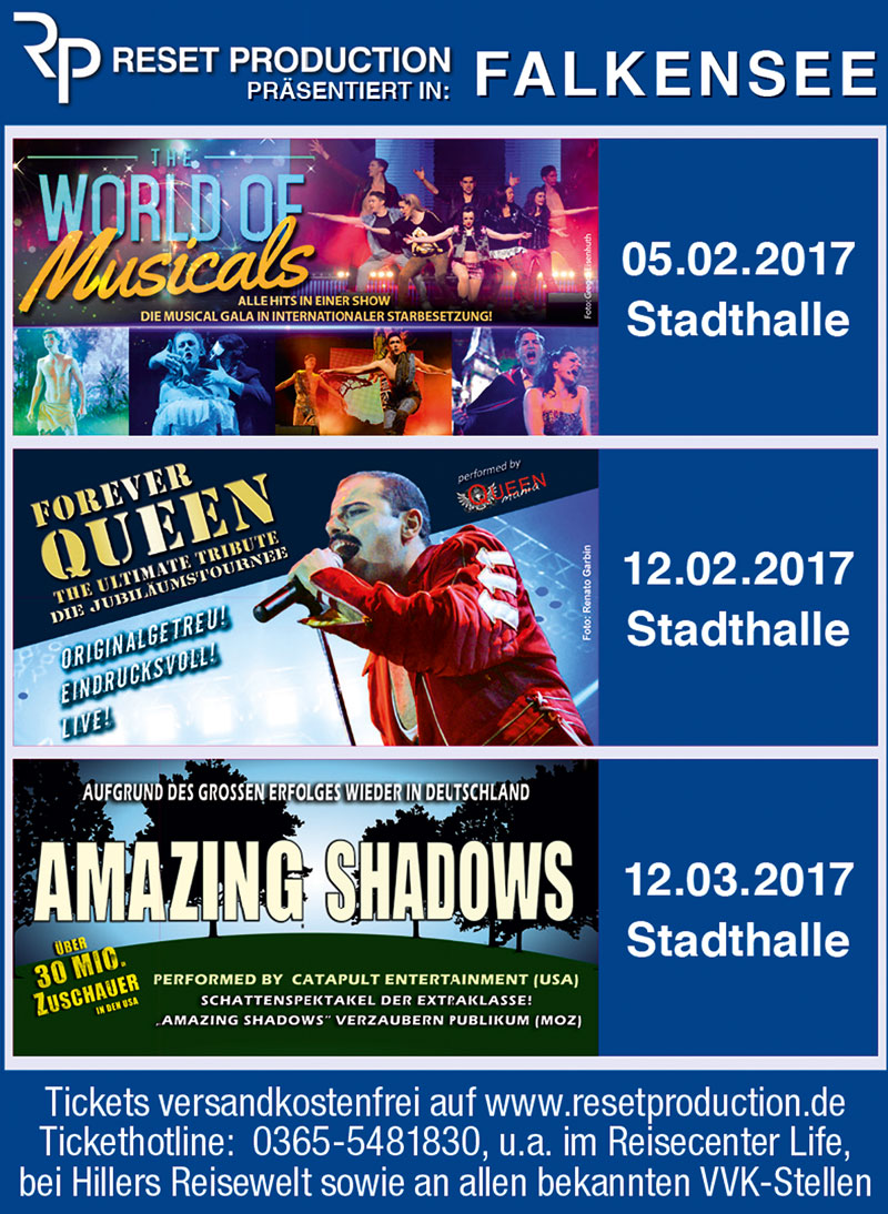 Bild von: Musical, Queen und Schattenspiele, Veranstaltungen 2017